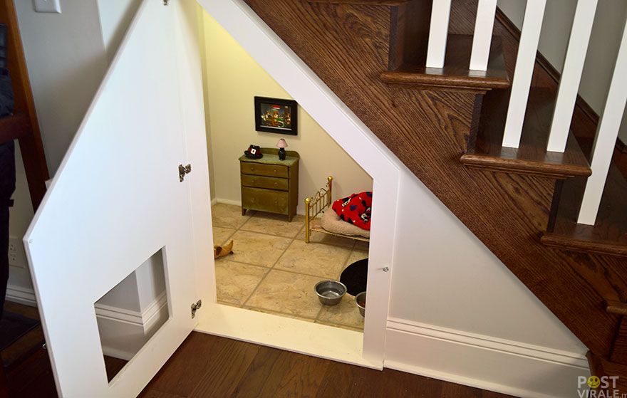 Nel sottoscala realizza una meravigliosa casetta per il suo cane ... Cucina nel sottoscala