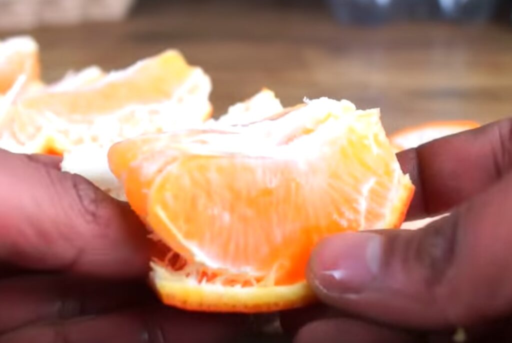 incisione finita dell'arancia